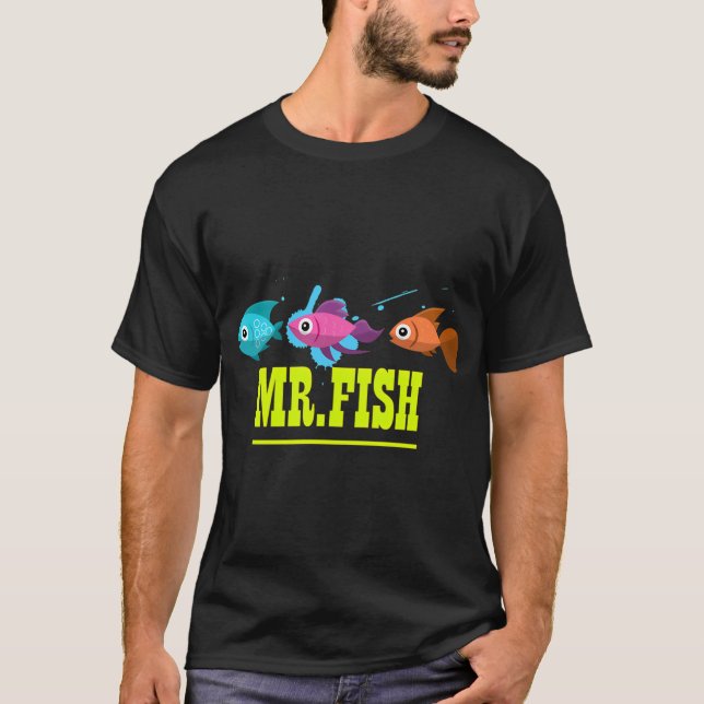 Camiseta pescaria engraçada sr. peixe (Frente)