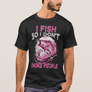 Camiseta Pescaria Eu Pesco Para Não Estrangular Pessoas Gar