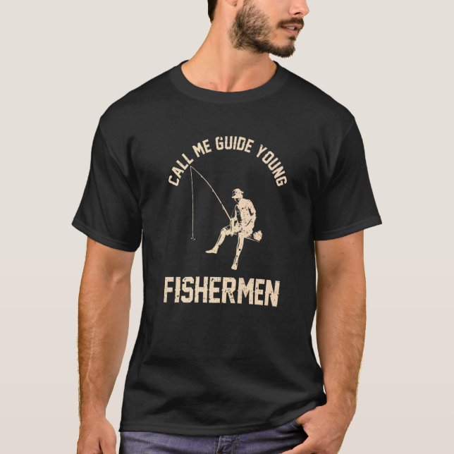 Camiseta Pescaria Me chame de guia jovens pescadores  2 (Frente)