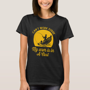 Camiseta Pescaria Não Posso Trabalhar Hoje Meu Braço Engess