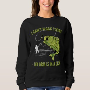 Camiseta Pescaria Não Posso Trabalhar Hoje Meu Braço Está E