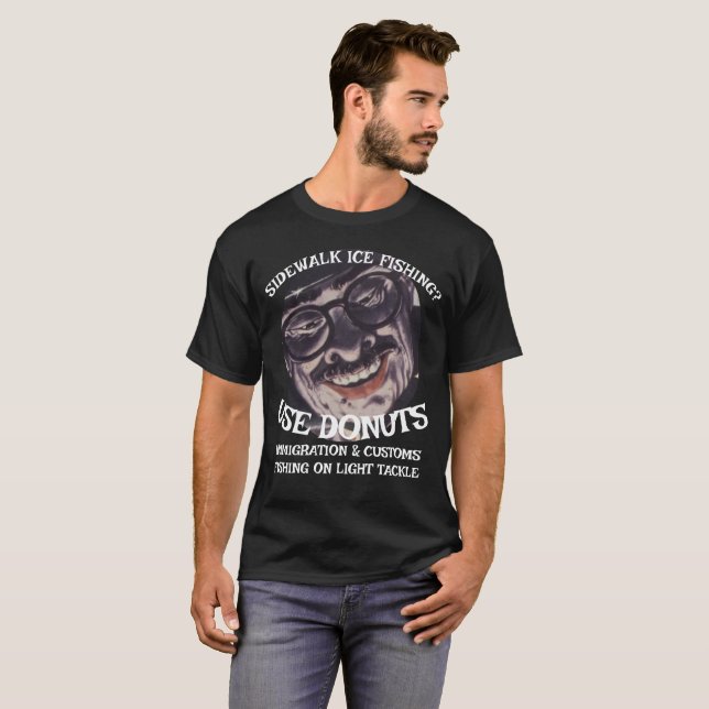 CAMISETA PESCARIA NO GELO IMIGRAÇÃO FISCALIZAÇÃO DO COSTUME (Frente Completa)