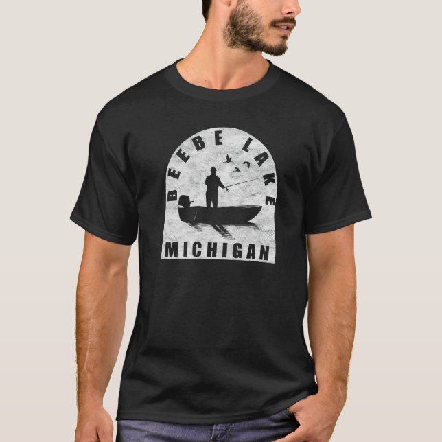 Camiseta Pescaria no Lago Beebe Michigan (Frente)