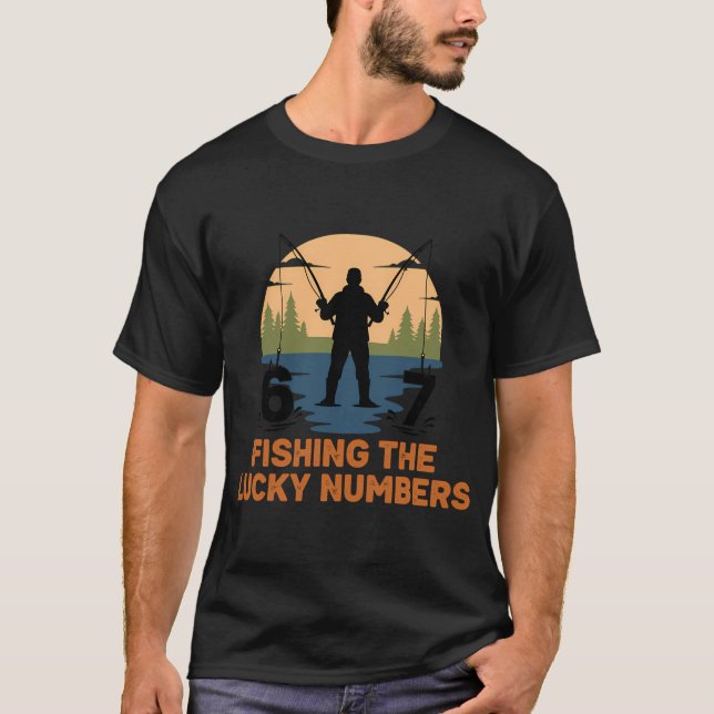 Camiseta Pescaria Os Números da Sorte Seis Sete (Frente)