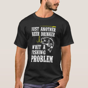 Camiseta Pescaria Para Homem Bebedor de Cerveja Perito em P