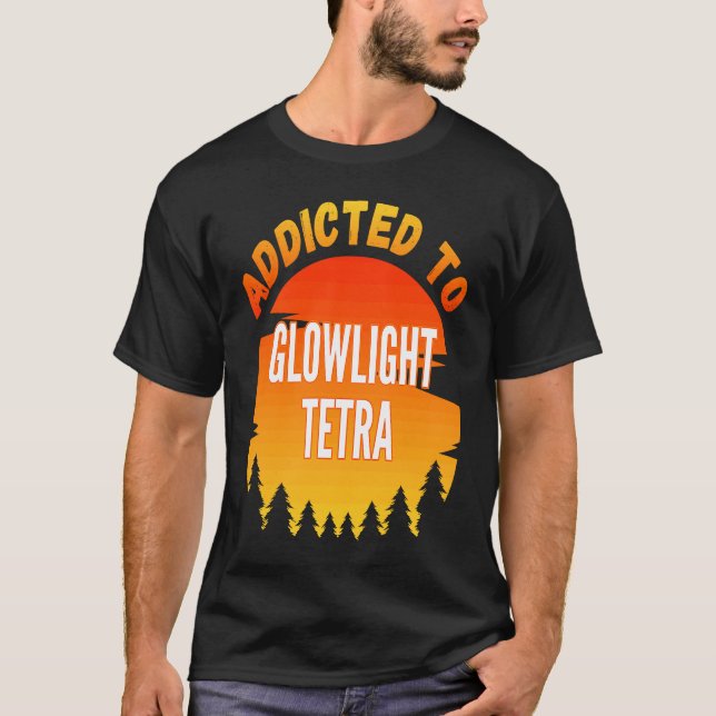 Camiseta Pescaria  Tetra Glowlight  Viciado em Glowlight Te (Frente)