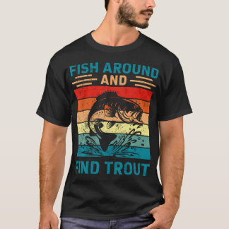 Camiseta Pescaria Vintage Engraçado Peixe Por Perto E Encon