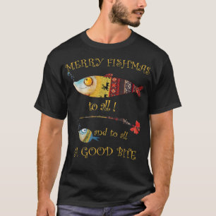 Camiseta Pescarias de Natal FELIZ FISHMAS para TODAS as pes
