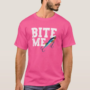 Camiseta Pescarista Engraçado Me Morde Pescado De Esportes