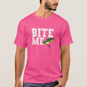 Camiseta Pescarista Engraçado Me Morde Pescado De Esportes 