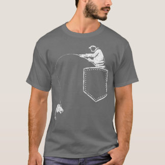 Camiseta Pescarista Engraçado Pocket T Para Padre & Gra