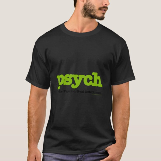 Camiseta Pescoço de tripulações de detetives reais psicológ (Frente)