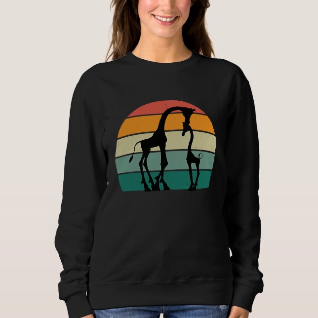 Camiseta pescoço longo safari bebê girafa fofo parque anima (Frente)