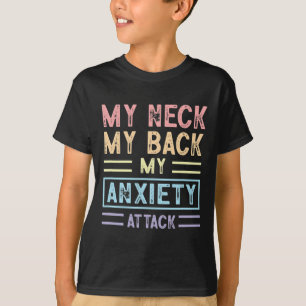 Camiseta Pescoço Minhas Costas Minha Ansiedade Ataca Psicol