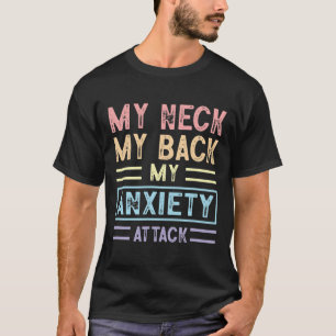 Camiseta Pescoço Minhas Costas Minha Ansiedade Ataca Psicol