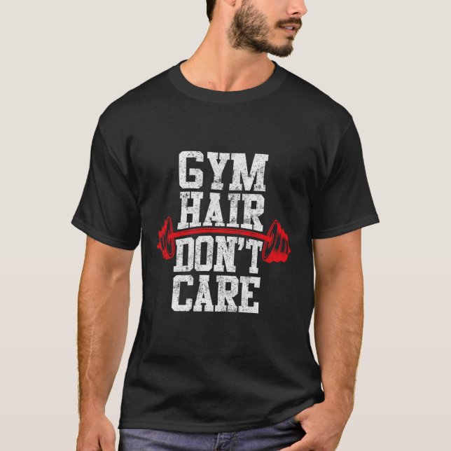 Camiseta Peso de Gym na Elevação do Cabelo de Gym D (Frente)