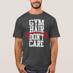 Camiseta Peso de Gym na Elevação do Cabelo de Gym D