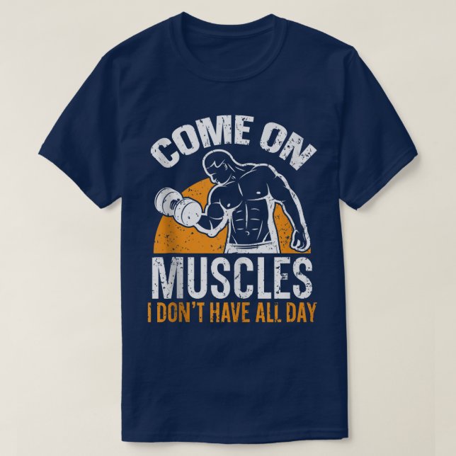 Camiseta Peso do Instrutor de Gym do Bodybuilder Workout de (Frente do Design)