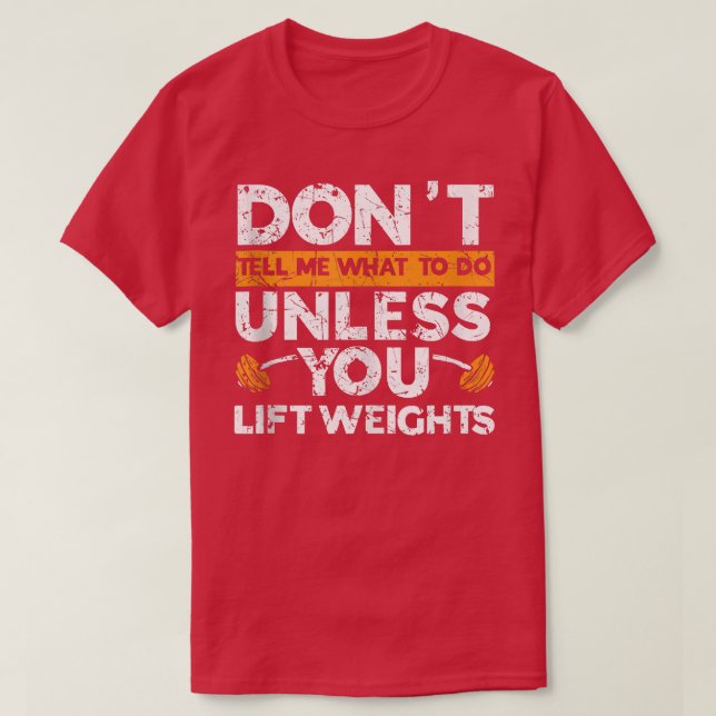 Camiseta Peso do Instrutor de Gym do Bodybuilder Workout de (Frente do Design)