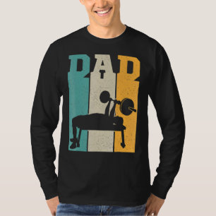 Camiseta Peso do Pai do Pai Gym Levantando Potência