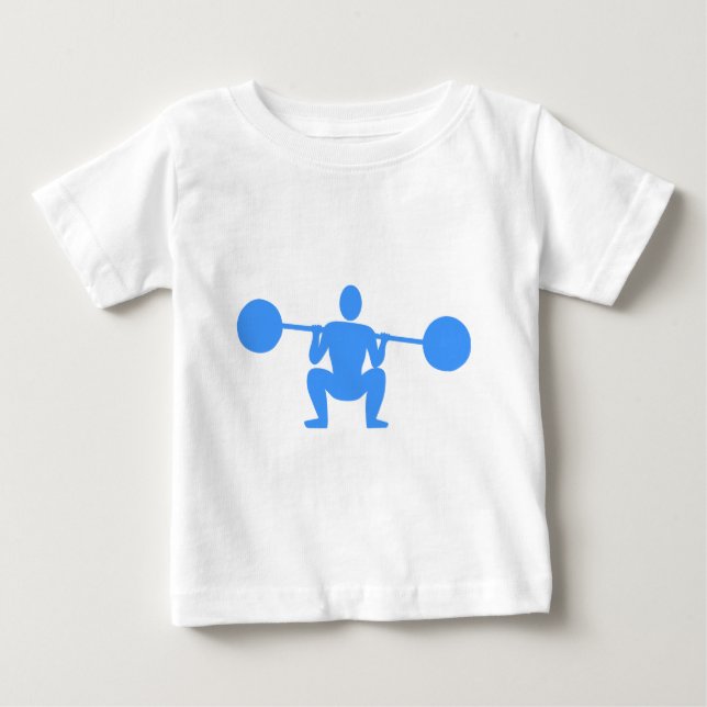 Camiseta Peso Elevador 01 - Azul Bebê (Frente)