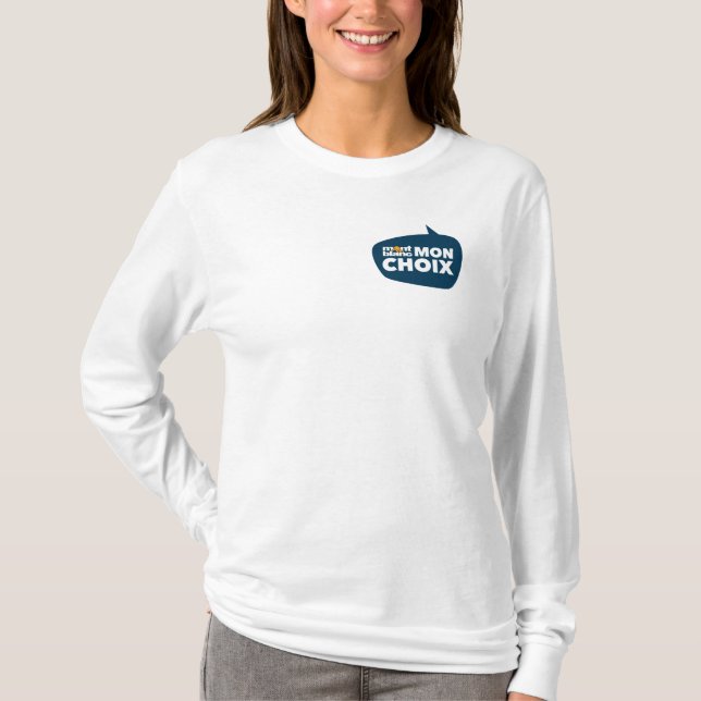 Camiseta Peso longo da Capa das mulheres - MONT BLANC (Frente)