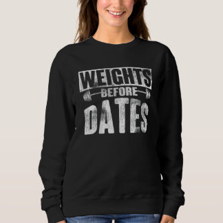 Camiseta Pesos antes de Datas levantarem exercício cardio P