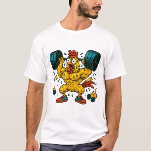Camiseta Pesos De Elevação De Galinhas Fortes