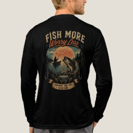 Camiseta 'Pesque Mais, Preocupe Menos' Vintage 