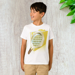 Camiseta Pesquisa de Ficheiro Digital de Vidro de Ampliação