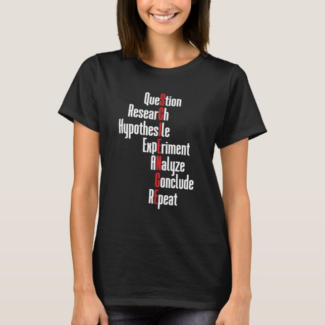 Camiseta Pesquisa de Perguntas Física de Química (Frente)