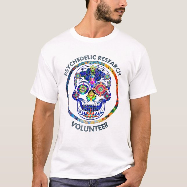 Camiseta Pesquisa psicodélica engraçada (Frente)