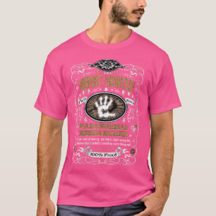 Camiseta Pesquisadora Paranormal de Rótulo de Uísque Vintag