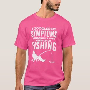 Camiseta Pesquisei Meus Sintomas Que Preciso Ir Pescar Pesc
