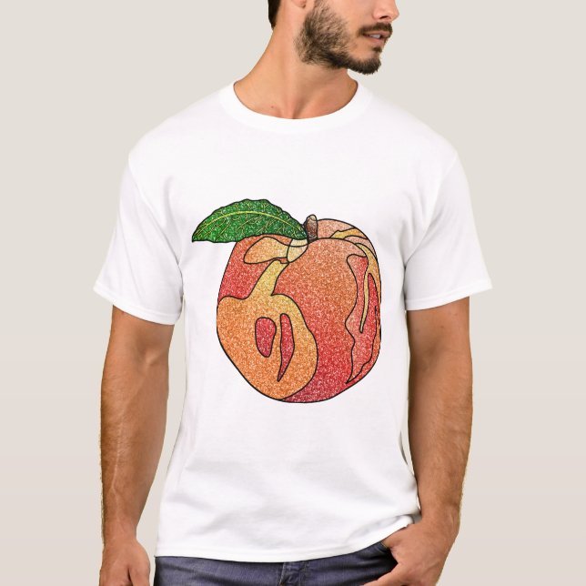 Camiseta Pêssego com brilho (Frente)
