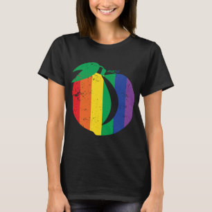 Camiseta Pêssego em dificuldades, Fruta de ameixa, Bootão r