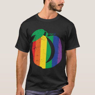Camiseta Pêssego em dificuldades, Fruta de ameixa, Bootão r