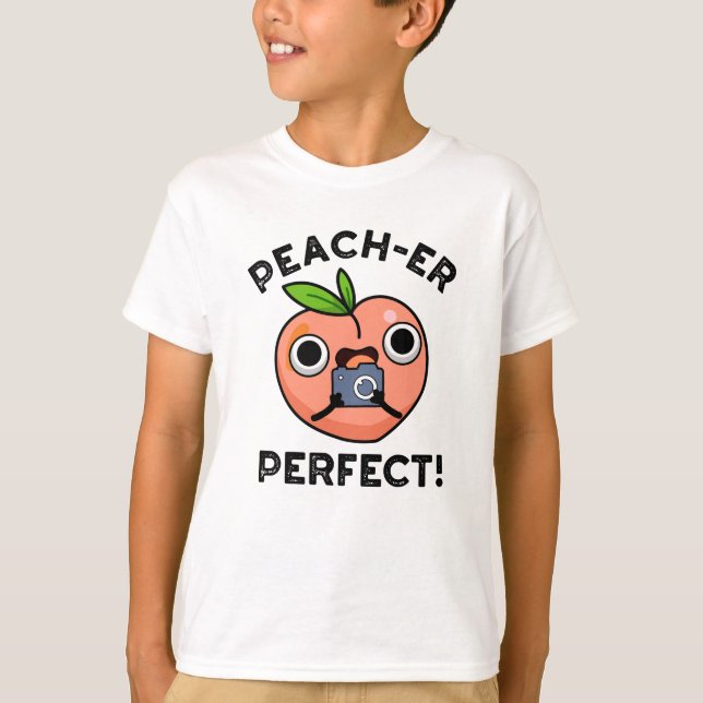 Camiseta Pêssego Perfeito Engraçado Pêssego Pun (Frente)
