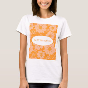 Camiseta Pêssego Retro Pêssego Cor Laranja Padrão
