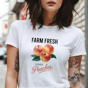 Camiseta Pêssegos da Geórgia Frescos da Fazenda Amante de F