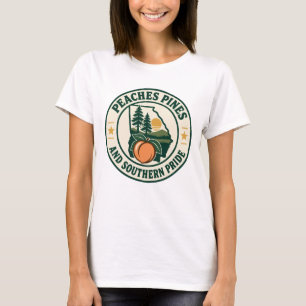 Camiseta Pêssegos da Geórgia, Pinheiros e Orgulho do Sul