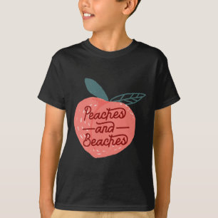 Camiseta Pêssegos E Praias, Pêssegos De Fruta Doce