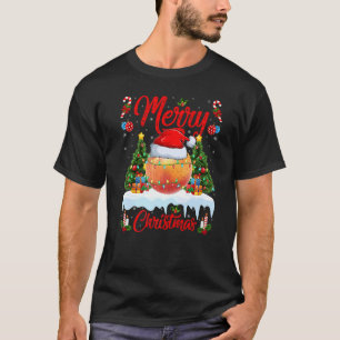 Camiseta Pêssegos Luzes Frutas Árvores Xmas Papais noeis Pê