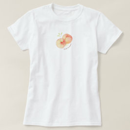 Camiseta Pêssegos pastéis com estética fofa