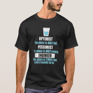 Camiseta Pessimista Otimista E De Meia Cheio De Vidro Engra