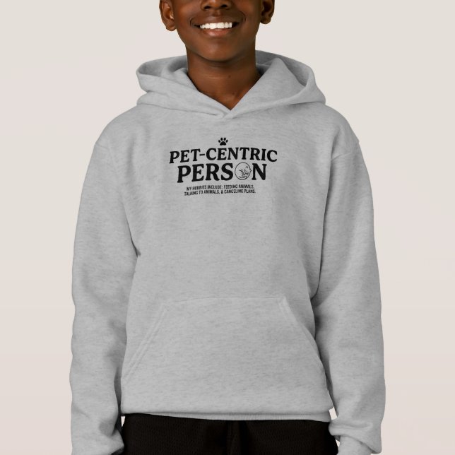 Camiseta Pessoa Centrada em Animais de Estimação (Frente)