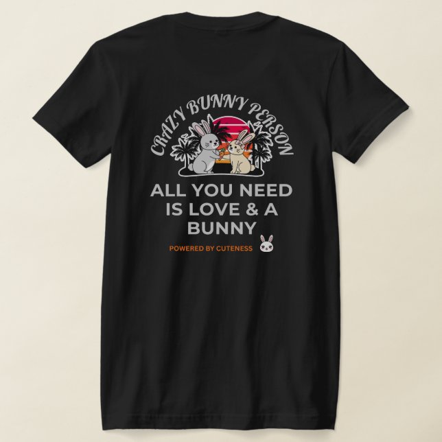 Camiseta Pessoa Coelho Louca (Postura das costas)