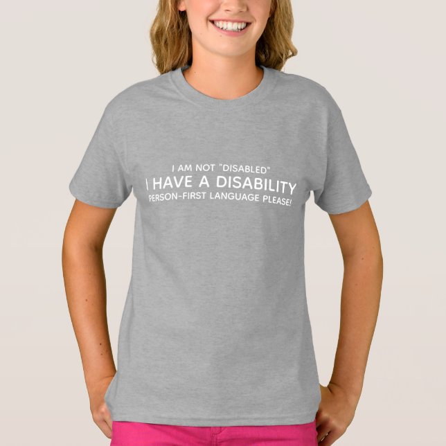Camiseta Pessoa com Deficiência em Primeiro Lugar (Frente)