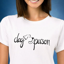 Camiseta Pessoa de Cachorro Moderno Roteiro Letreado à Mão