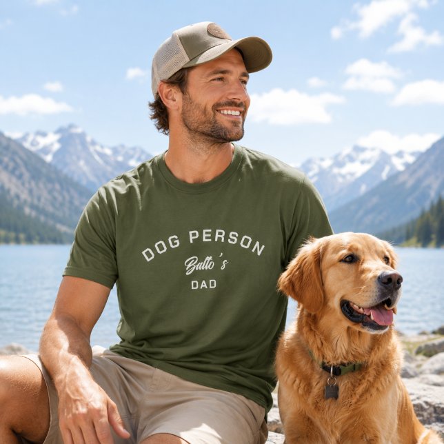 Camiseta Pessoa de Cachorro Pai Verde (Criador carregado)